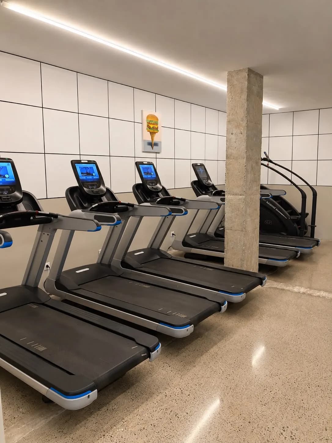 Cintas de correr en la zona de cardio de Premier Gym S'Escorxador
